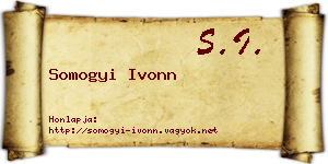Somogyi Ivonn névjegykártya